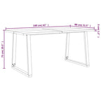 Eettafel met Live Edge – Massief Acaciahout & Stalen Poten