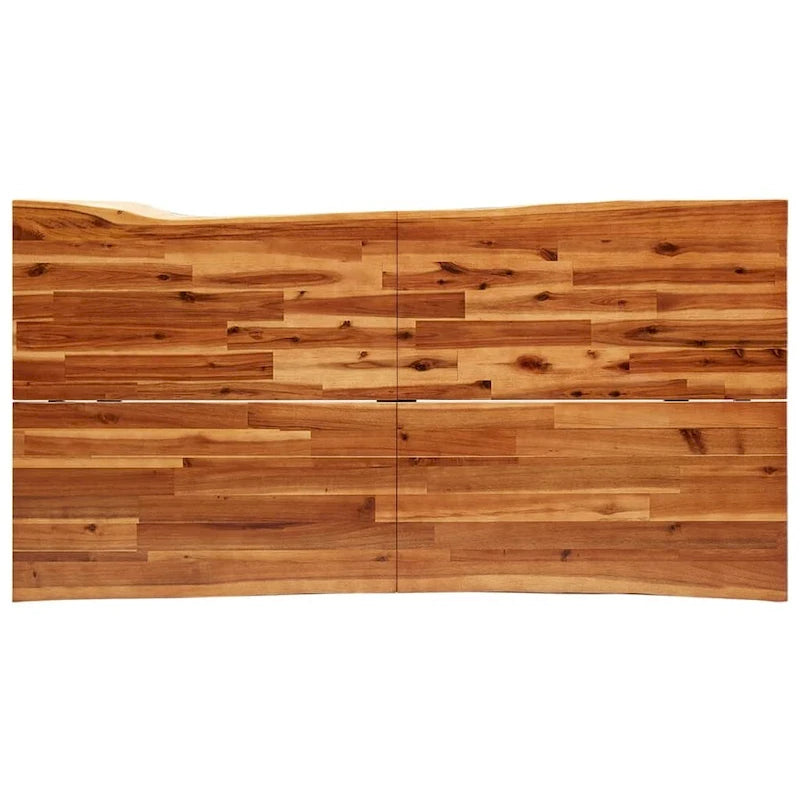 Eettafel met Live Edge – Massief Acaciahout & Stalen Poten