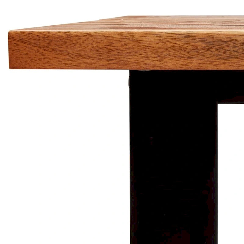 Eettafel met Live Edge – Massief Acaciahout & Stalen Poten