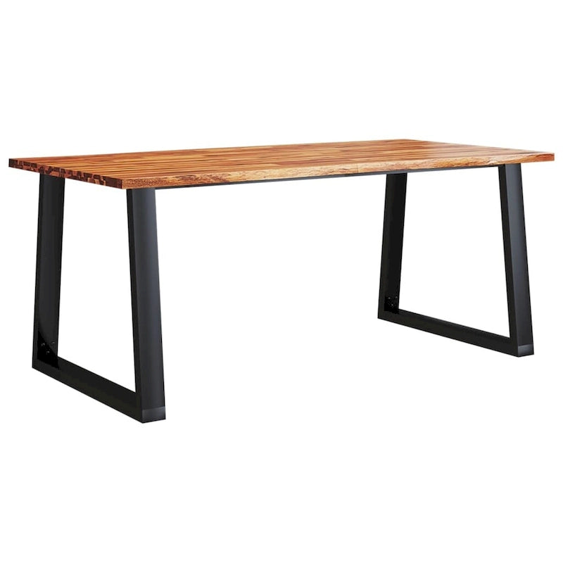 Eettafel met Live Edge – Massief Acaciahout & Stalen Poten