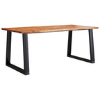Eettafel met Live Edge – Massief Acaciahout & Stalen Poten