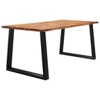 Eettafel met Live Edge – Massief Acaciahout & Stalen Poten
