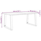 Eettafel met Live Edge – Massief Acaciahout & Stalen Poten