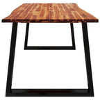 Eettafel met Live Edge – Massief Acaciahout & Stalen Poten