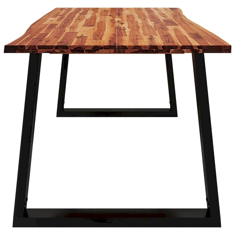 Eettafel met Live Edge – Massief Acaciahout & Stalen Poten
