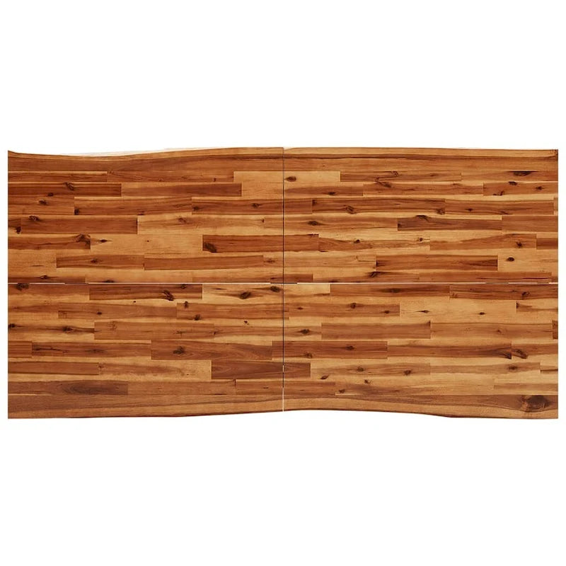 Eettafel met Live Edge – Massief Acaciahout & Stalen Poten