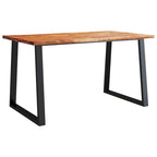 Eettafel met Live Edge – Massief Acaciahout & Stalen Poten