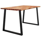 Eettafel met Live Edge – Massief Acaciahout & Stalen Poten
