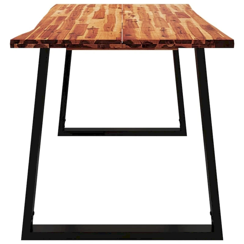 Eettafel met Live Edge – Massief Acaciahout & Stalen Poten