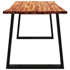 Eettafel met Live Edge – Massief Acaciahout & Stalen Poten