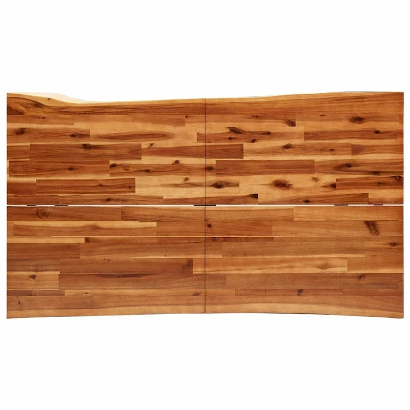 Eettafel met Live Edge – Massief Acaciahout & Stalen Poten