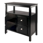 Zwart dressoir met opbergruimte – 91 x 46 x 91 cm