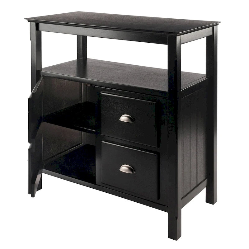 Zwart dressoir met opbergruimte – 91 x 46 x 91 cm