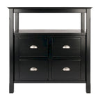 Zwart dressoir met opbergruimte – 91 x 46 x 91 cm