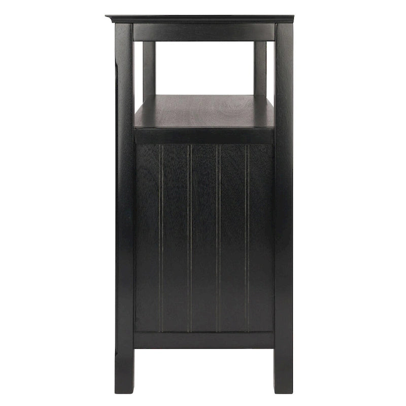 Zwart dressoir met opbergruimte – 91 x 46 x 91 cm
