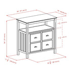 Zwart dressoir met opbergruimte – 91 x 46 x 91 cm