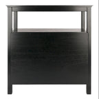 Zwart dressoir met opbergruimte – 91 x 46 x 91 cm