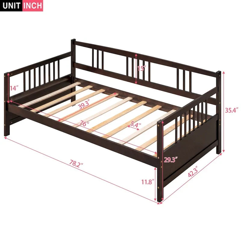 Massief Houten Daybed met Opbergruimte – Tweepersoons