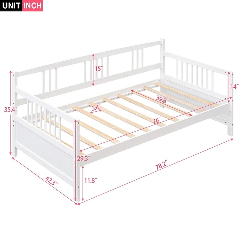 Massief Houten Daybed met Opbergruimte – Tweepersoons