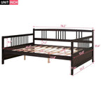 Massief Houten Daybed met Opbergruimte – Tweepersoons