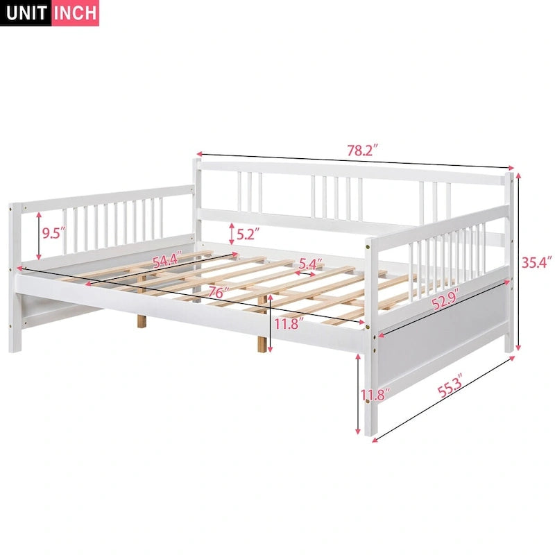 Massief Houten Daybed met Opbergruimte – Tweepersoons