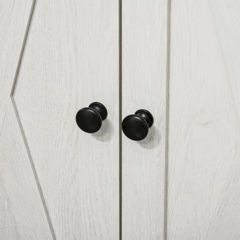 Schuifdeurkast met dubbele deuren en lade – Wit