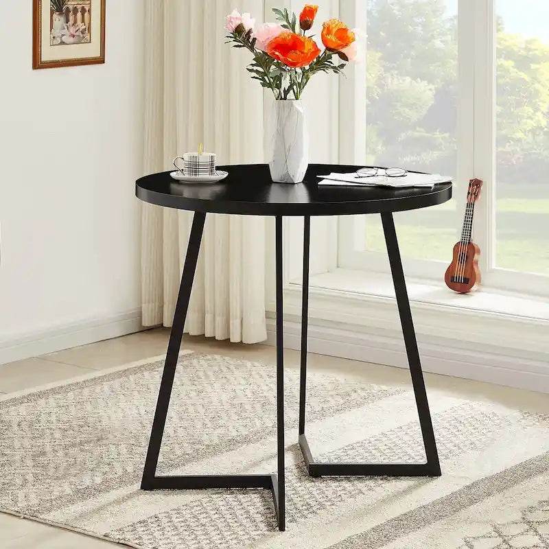 31,5" ronde eettafel met metalen poot