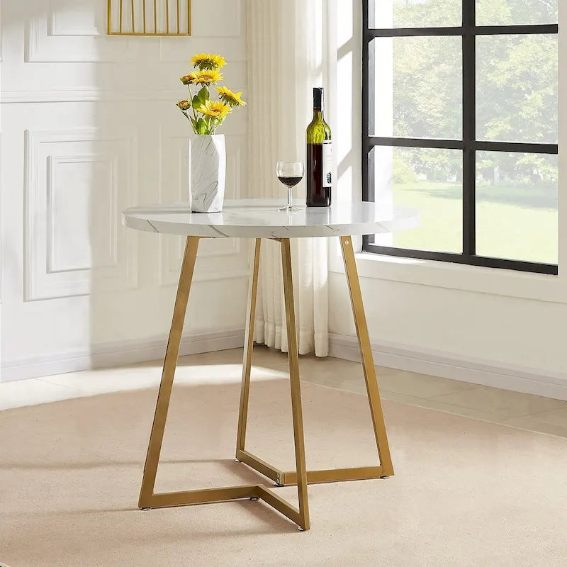 31,5" ronde eettafel met metalen poot