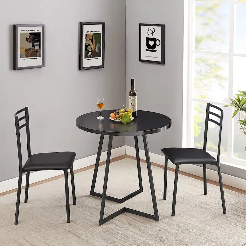 31,5" ronde eettafel met metalen poot