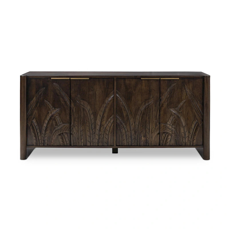 82" massief houten dressoir met 4 deuren