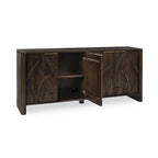 82" massief houten dressoir met 4 deuren