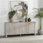 82" massief houten dressoir met 4 deuren