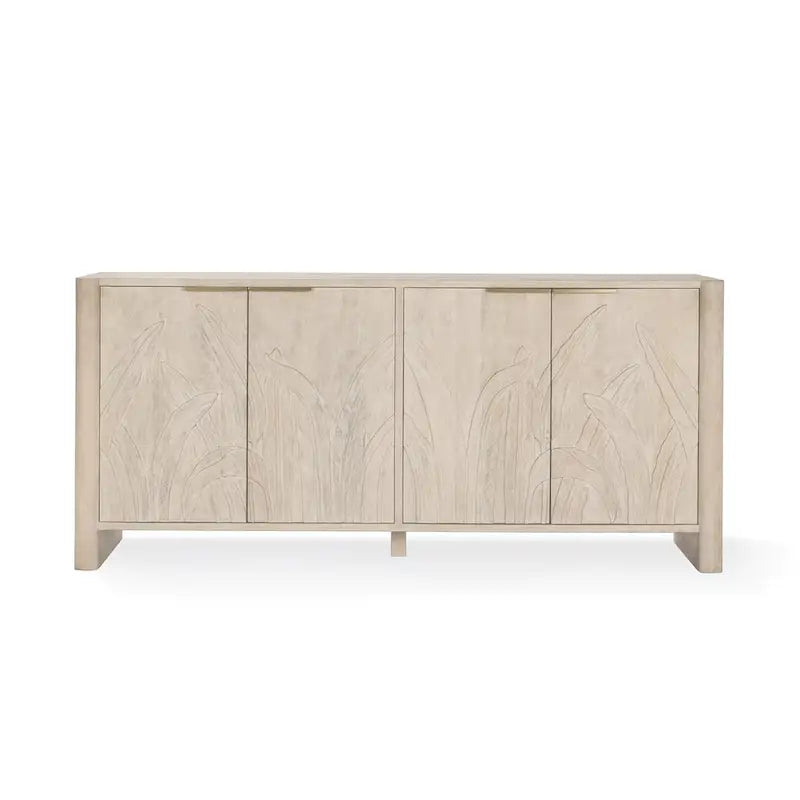 82" massief houten dressoir met 4 deuren
