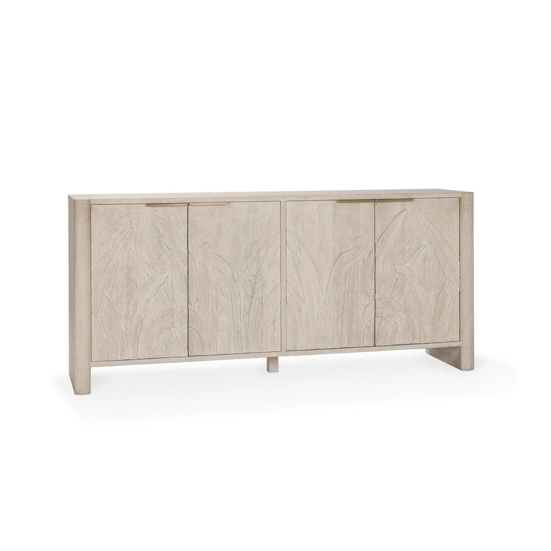 82" massief houten dressoir met 4 deuren