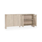 82" massief houten dressoir met 4 deuren
