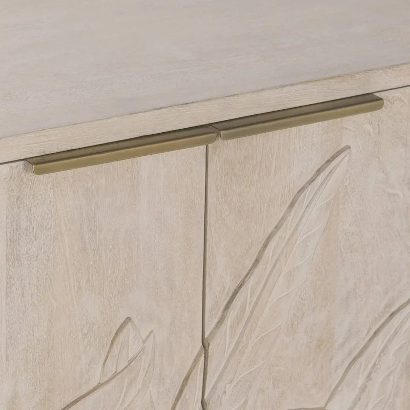 82" massief houten dressoir met 4 deuren