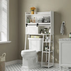 Opbergkast voor boven het toilet met toiletrolhouder