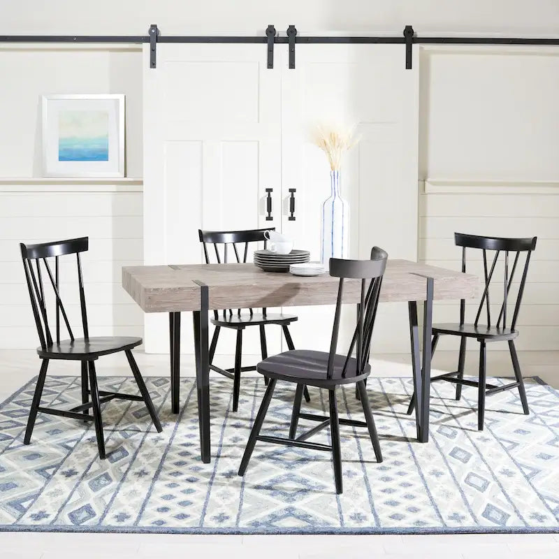 Mid-Century Eettafel met Hairpin Poten - 150,1 cm B x 89,9 cm D x 74,9 cm H