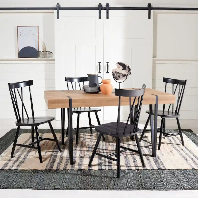 Mid-Century Eettafel met Hairpin Poten - 150,1 cm B x 89,9 cm D x 74,9 cm H