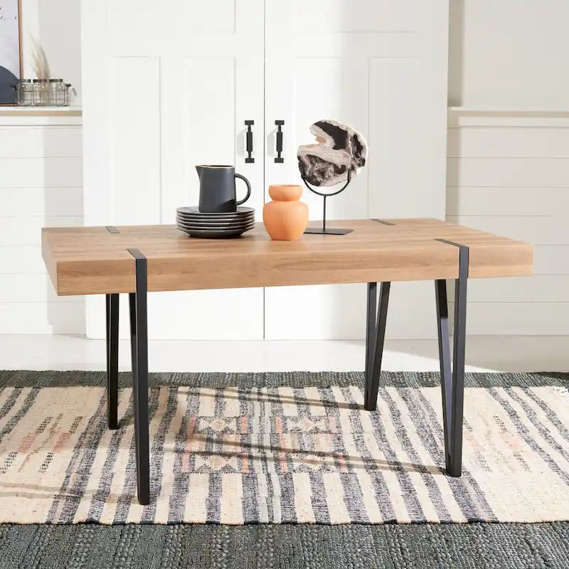 Mid-Century Eettafel met Hairpin Poten - 150,1 cm B x 89,9 cm D x 74,9 cm H