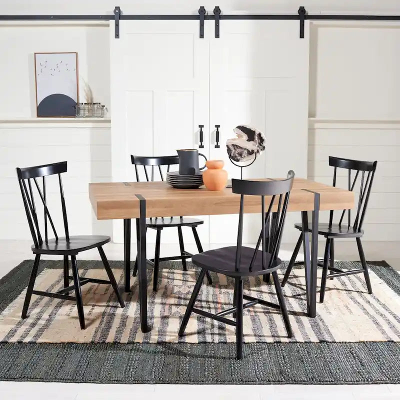Mid-Century Eettafel met Hairpin Poten - 150,1 cm B x 89,9 cm D x 74,9 cm H