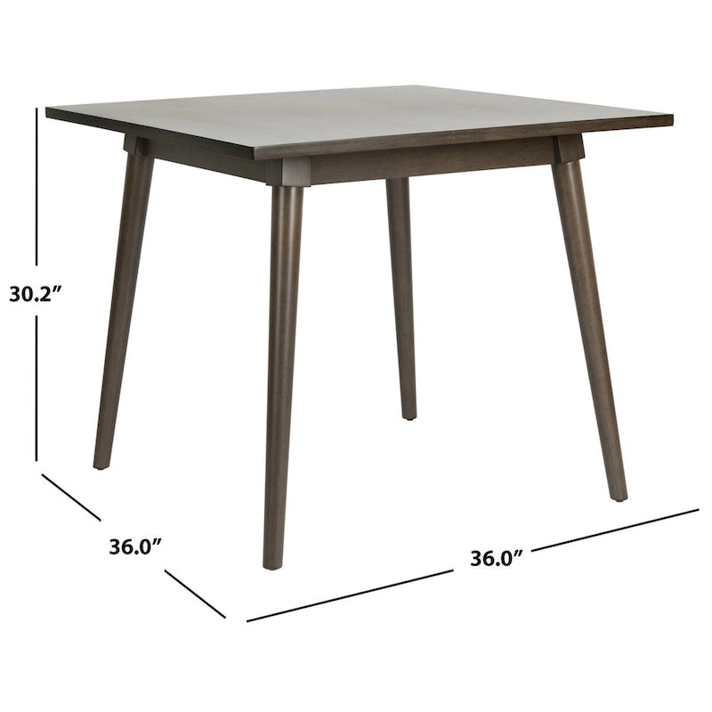 Vierkante Eettafel met Poten in Vintage Stijl - 91,4 cm B x 91,4 cm D x 76,2 cm H