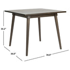 Vierkante Eettafel met Poten in Vintage Stijl - 91,4 cm B x 91,4 cm D x 76,2 cm H