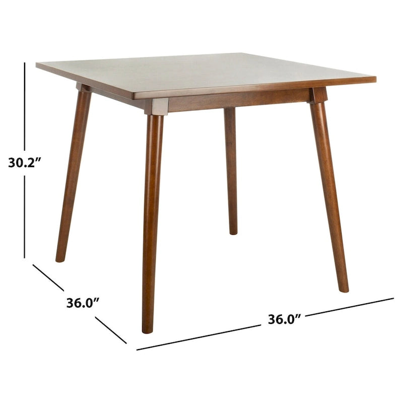 Vierkante Eettafel met Poten in Vintage Stijl - 91,4 cm B x 91,4 cm D x 76,2 cm H