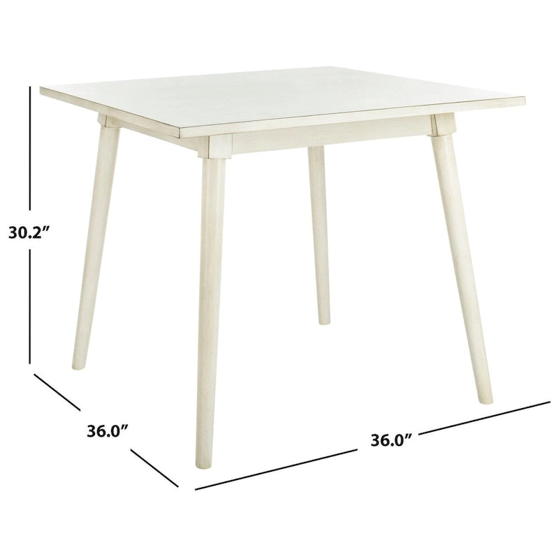 Vierkante Eettafel met Poten in Vintage Stijl - 91,4 cm B x 91,4 cm D x 76,2 cm H