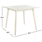 Vierkante Eettafel met Poten in Vintage Stijl - 91,4 cm B x 91,4 cm D x 76,2 cm H